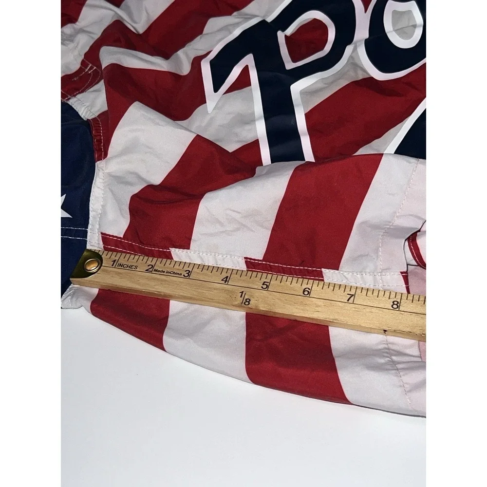 Polo Ralph Lauren Swim Trunks Mens 4XB USA American Flag Patriotic July 4th Boat